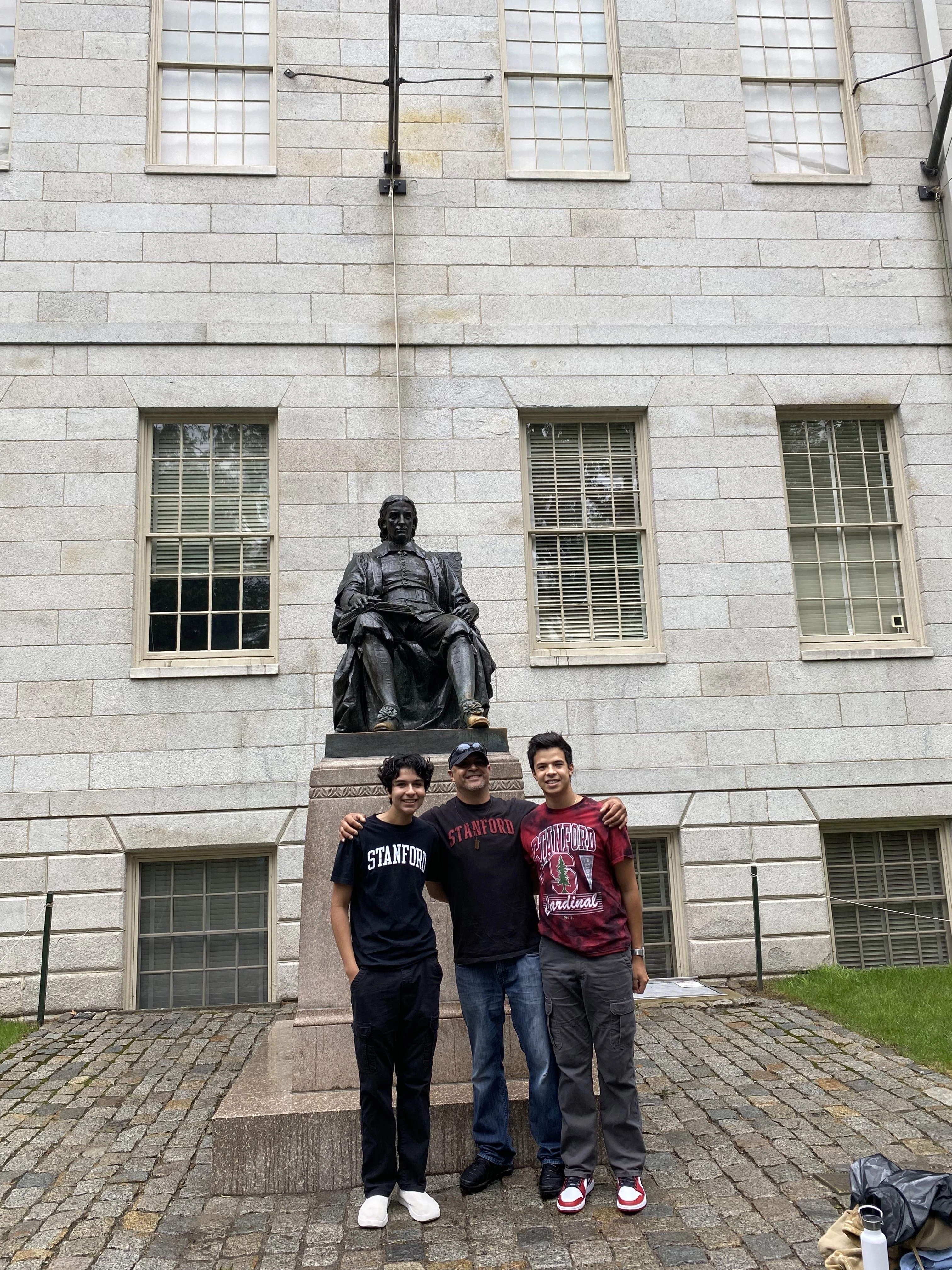 We brought our Stanford pride with us to Harvard!