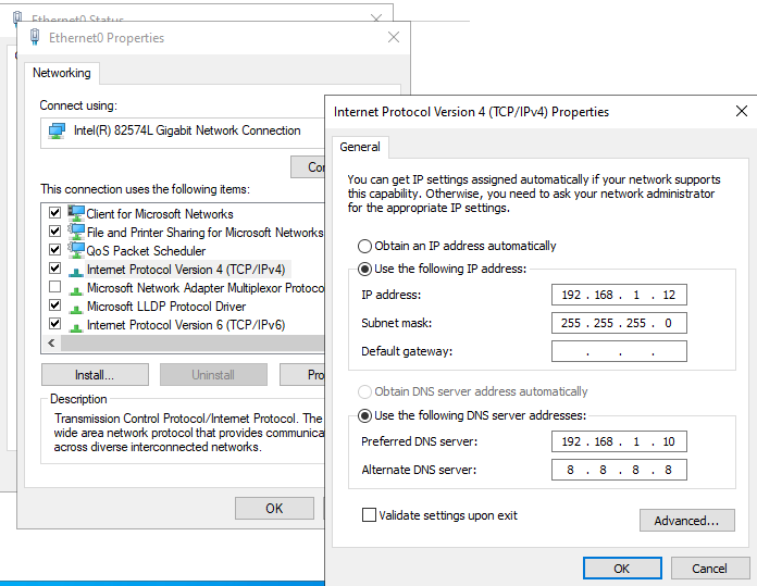 Second domain controller network settings in VMware Workstation