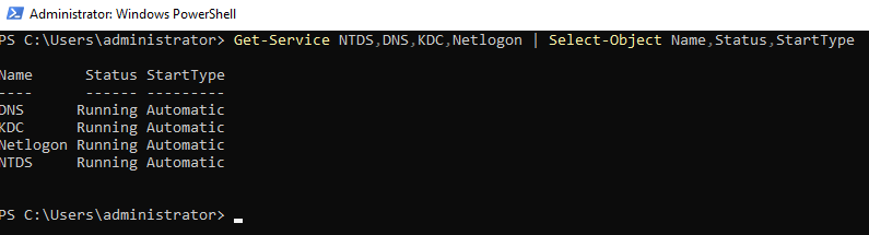 Services still running on the first DC