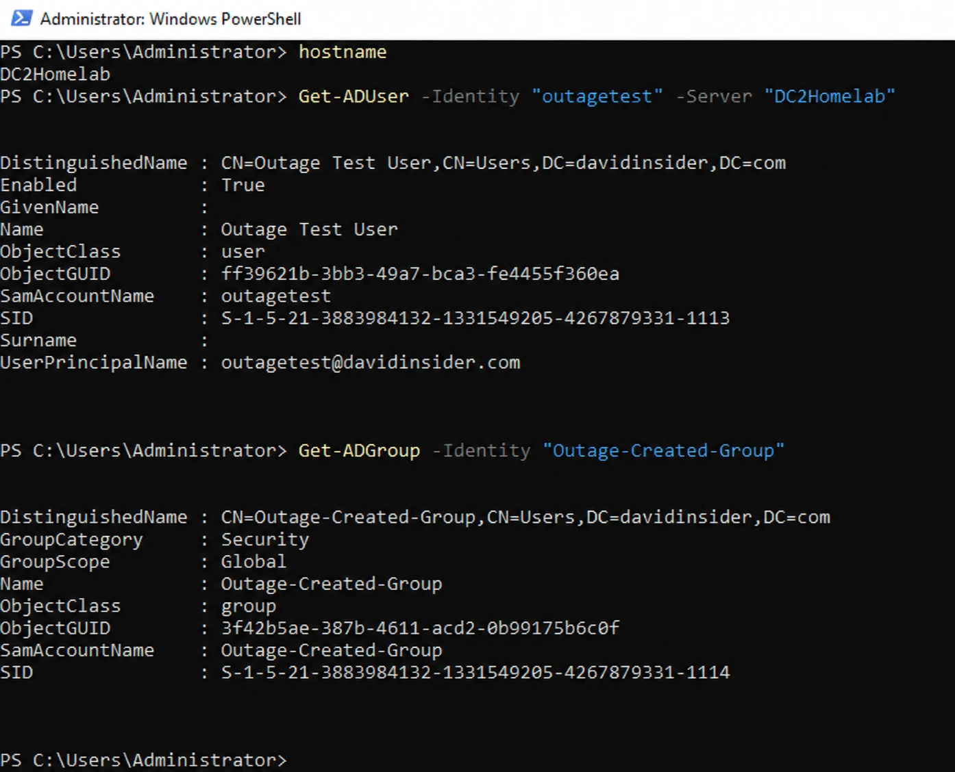 Changes from the outage showing up on DC02