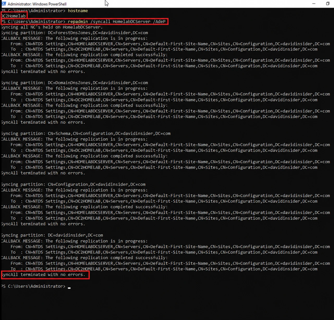 Forcing replication after the restore