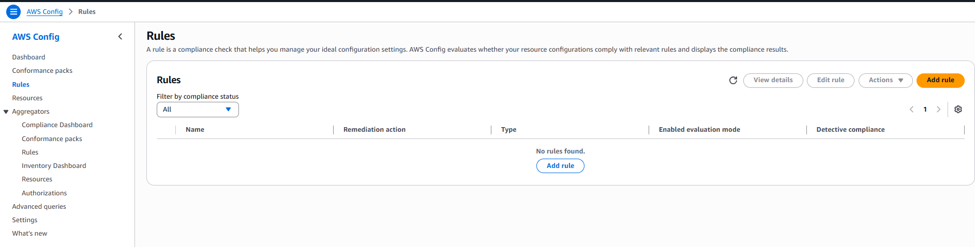 AWS Config required-tags rule selection