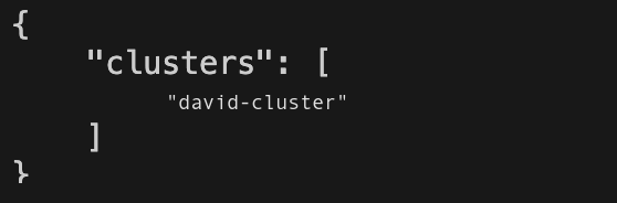 EKS cluster visible after provisioning