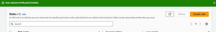 Deleting the EC2 IAM role.