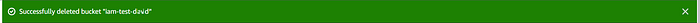 Deleting the empty S3 test buckets.
