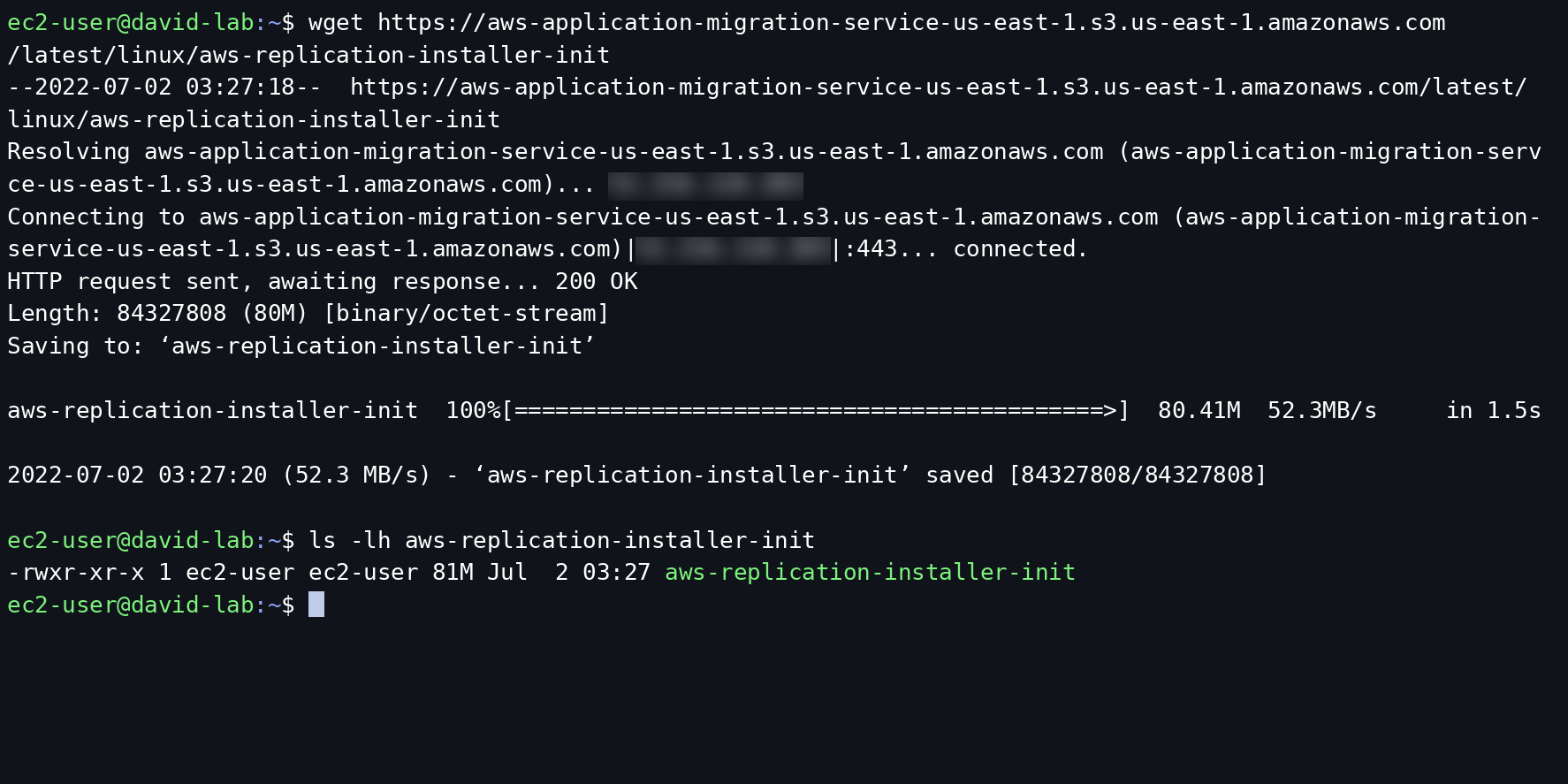 Downloading the AWS Replication Agent installer