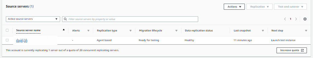 Initial replication still in progress