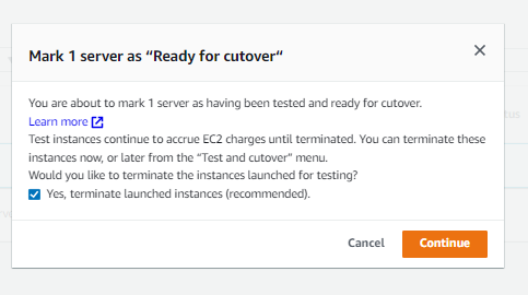Confirming that testing is complete