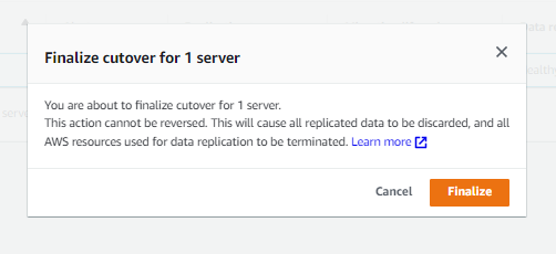 Final cutover confirmation