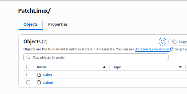 Patch Manager stdout and stderr objects stored in S3