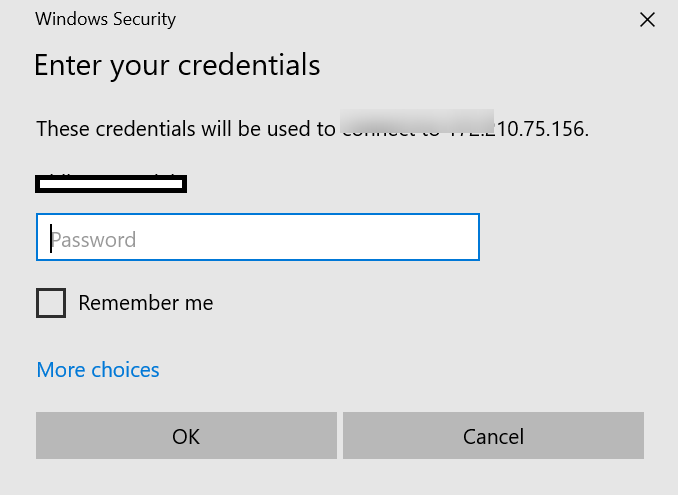 Entering the Domain Controller VM credentials