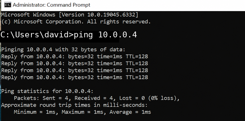 An endpoint successfully reaching the Domain Controller