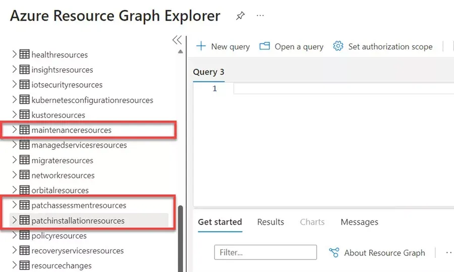 Update Manager logs and Resource Graph access.