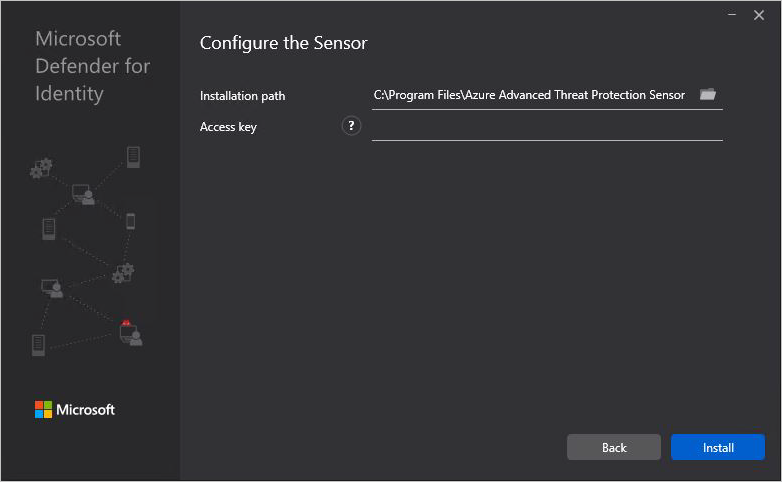 The sensor installation details