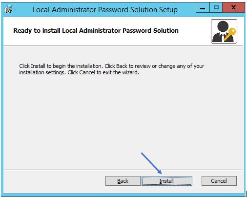 Ready to install Microsoft LAPS