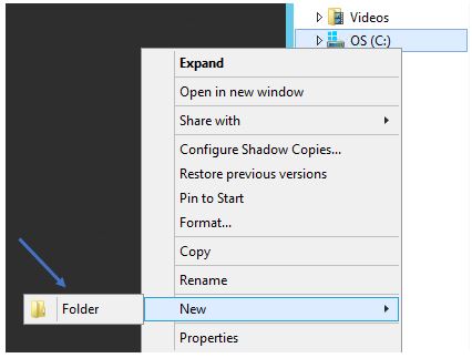 Opening the deployment folder properties