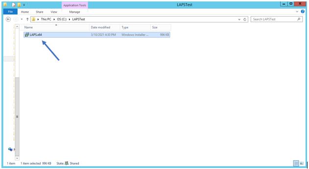 The shared LAPS installer package