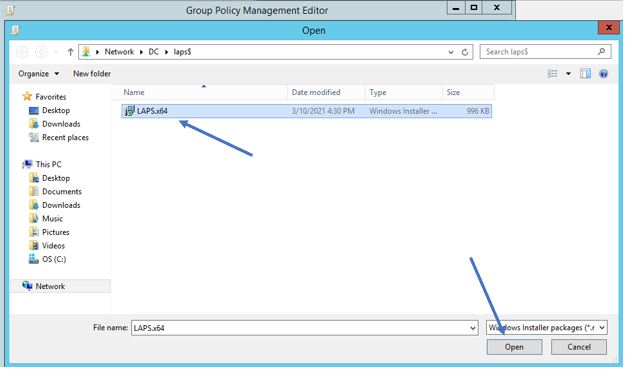 Selecting the MSI through the shared network path