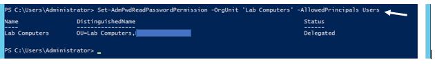 Delegating permission to read managed passwords