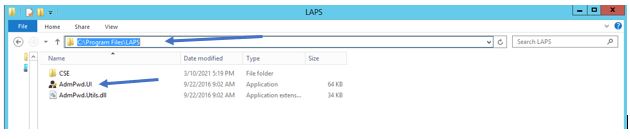 The installed LAPS management tools