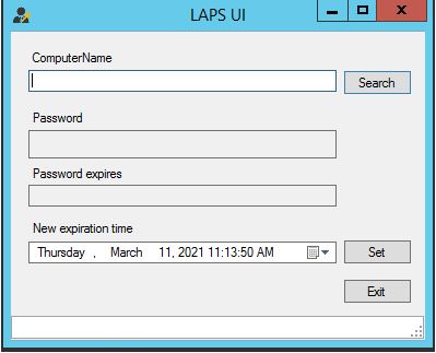 Looking up the managed workstation in LAPS