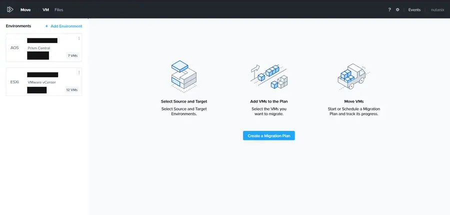 Source and target environments in Move