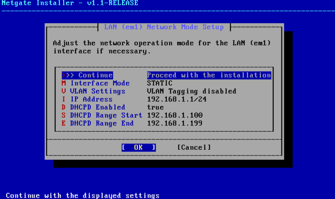 Confirming the LAN interface