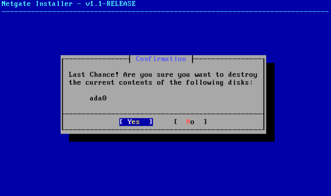 Confirming the disk