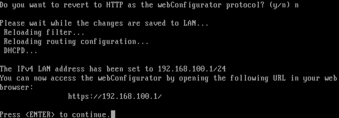 Keeping HTTPS for the web configurator