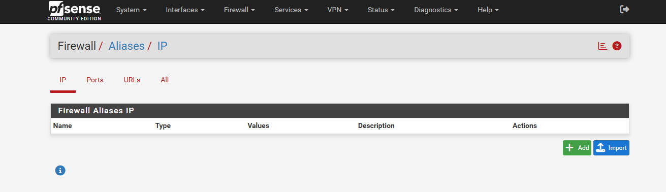 Adding a firewall alias