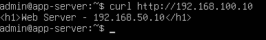 The app server reaching the web server