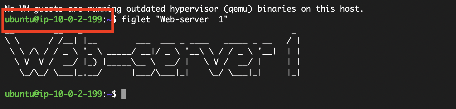 The first private web server session.